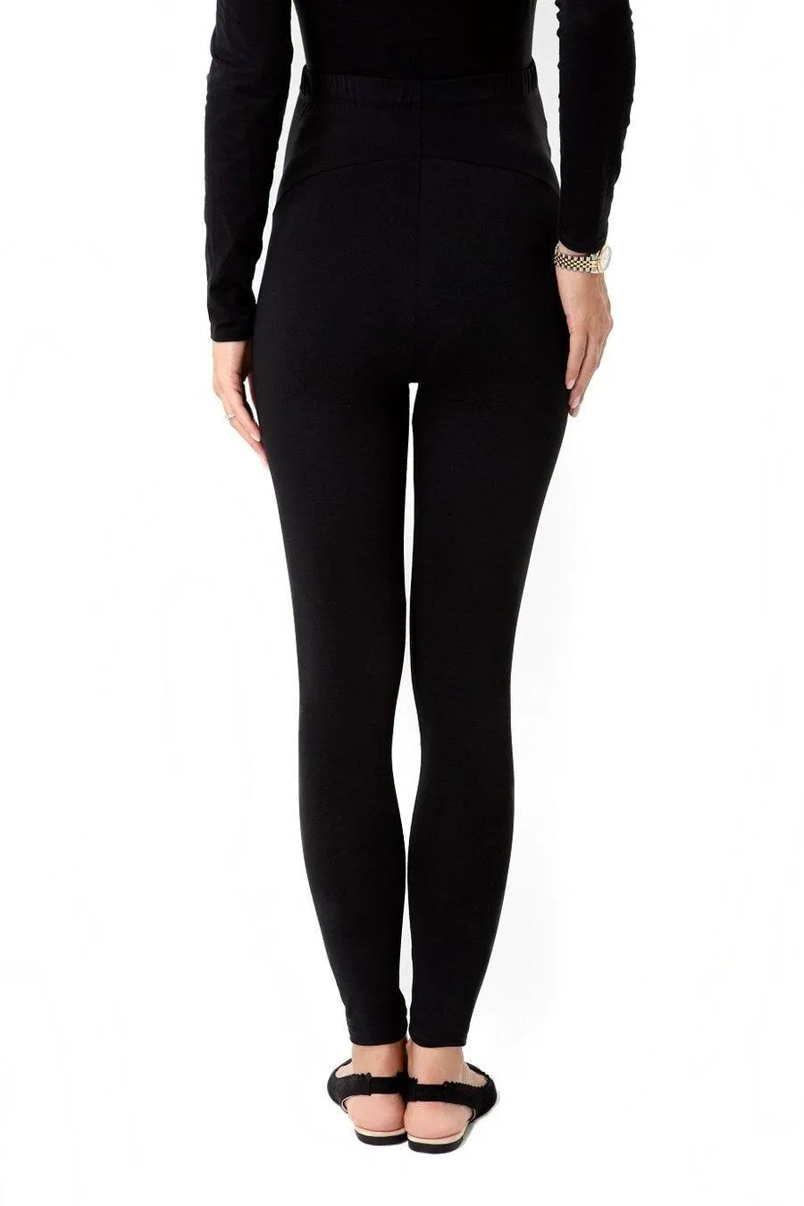 Accouchee Lightweight Cotton Over-Bump Leggings