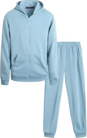 Coney Island Boys Active Tracksuit Set - 2 Piece Fleece Zip Up Hoodie Sweatshirt and Jogger Sweatpants for Boys (Sizes: 5-16)