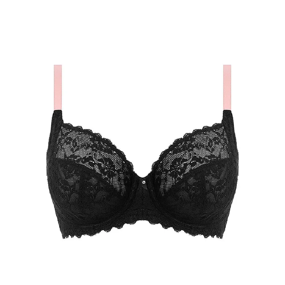 Freya Offbeat Underwire Side Support Bra, Black/Pink