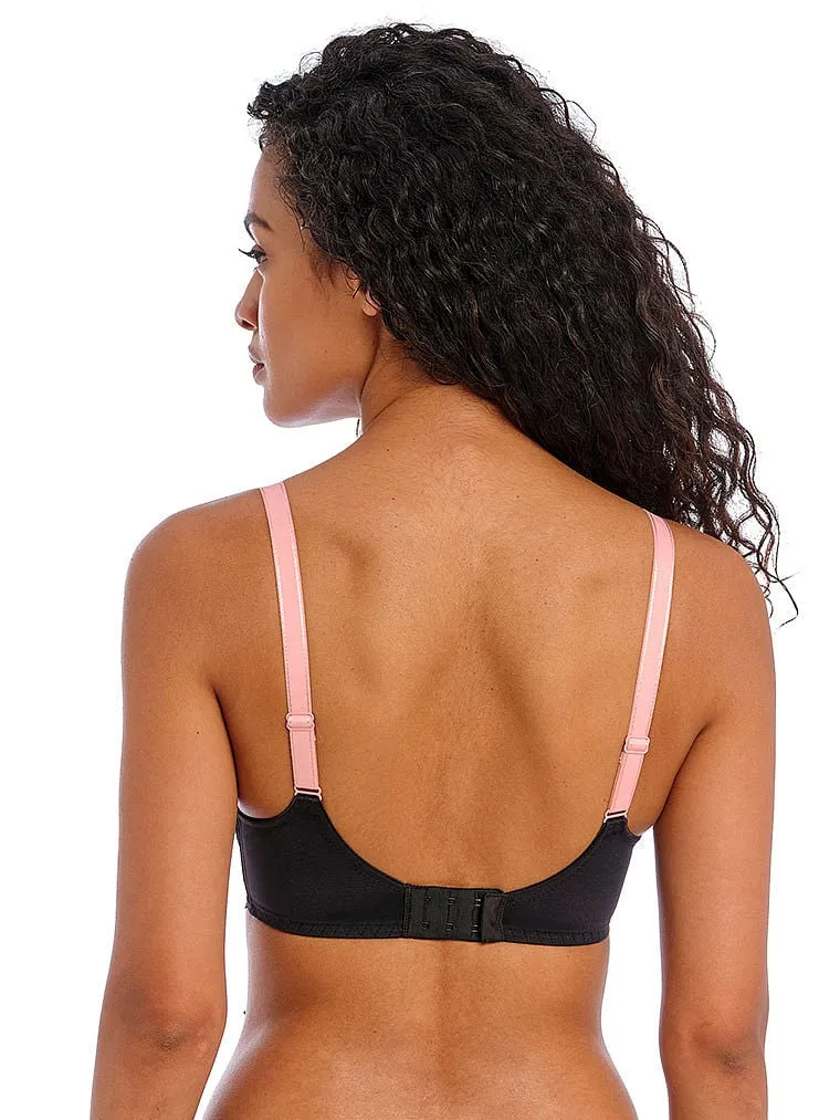Freya Offbeat Underwire Side Support Bra, Black/Pink