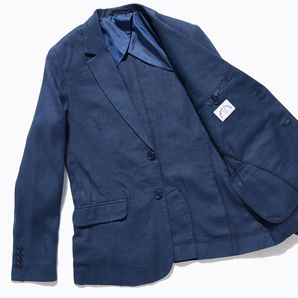 Navy Linen Blazer