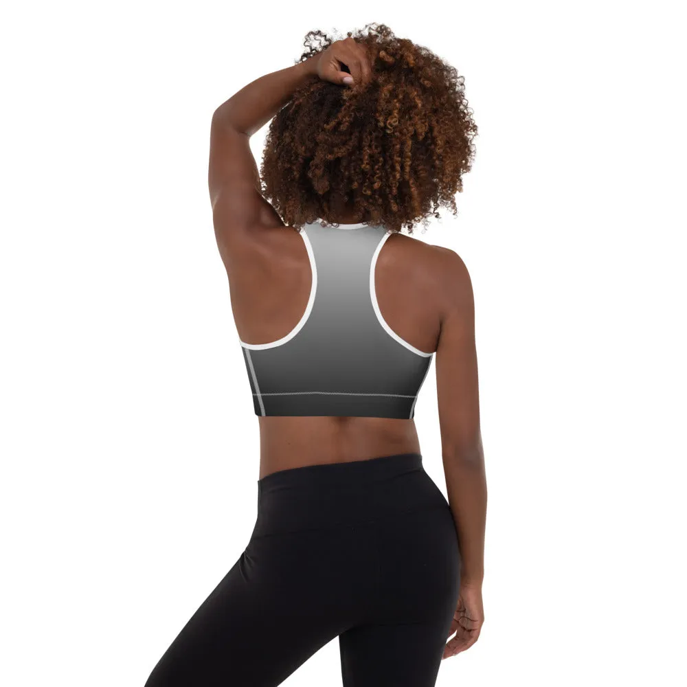 Ombre Sports Bra in Black and White